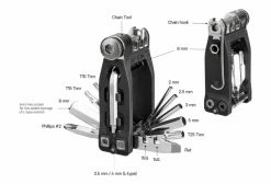 Multi-Outils Topeak Ninja 16+ Noir / Argent (16 Fonctions) -Entretien Réparation VTT Soldes Magasin unnamed file 2371