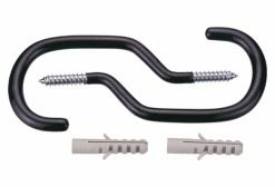 Crochet Mural IceToolz P684 à Vis Et Chevilles (x2) Noir