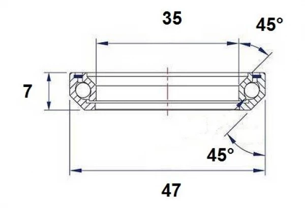 Roulement De Direction Black Bearing C8 35 X 47 X 7 Mm 45/45° 4 Roulement De Direction Black Bearing C8 35 X 47 X 7 Mm 45/45° – Image 2