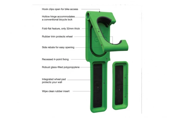 Support Mural Vélo Cycloc Endo Rouge Orange 6 Support Mural Vélo Cycloc Endo Rouge Orange – Image 4